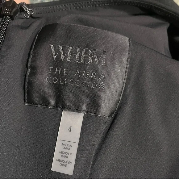 White House Black Market Aura‎ Black Sleeveless Sculpting Sheath Dress Size 4 - Picture 10 of 13